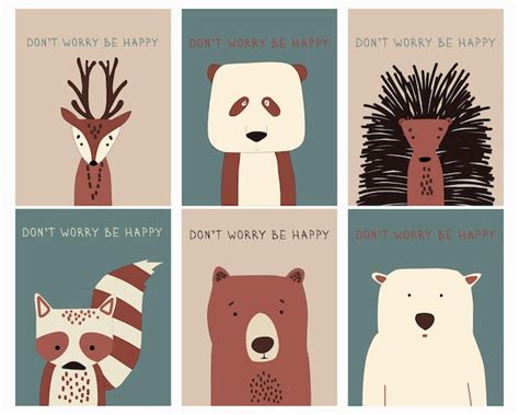 Postcard with a cute animal | Premium Vector