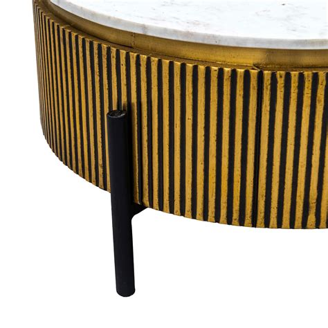 Buy Coffee Tables | Akari Marble With Brass Coffee Table | Shop at The ...