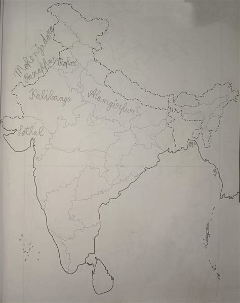 Page No. Map work on a political map of India- Locate the following- 1 ...