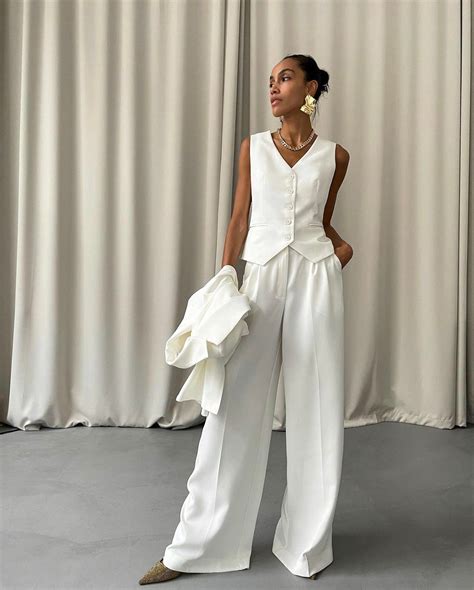 White 3 Piece Wedding Suit Bridal Suit Wedding Pantsuit for - Etsy ...