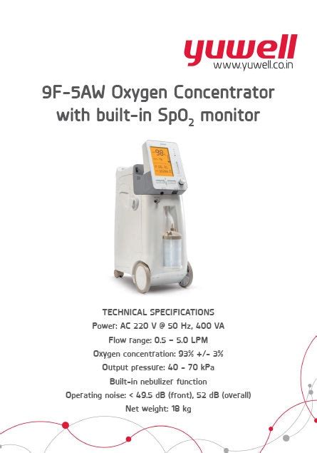 Yuwell Oxygen Concentrator 9F-5AW — Smart Care