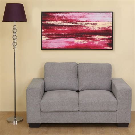 Nilkamal Shirley Upholsetered Fabric 2 Seater Sofa with Square Arms and ...