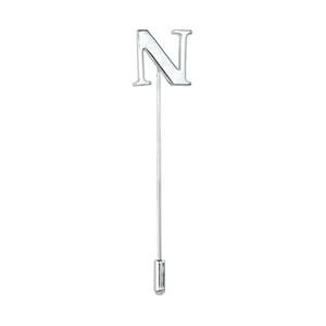 Buy Peluche Alphabet 'N' Silver Lapel Pin for Men at Amazon.in