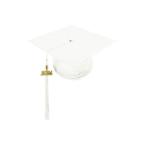 Shiny White High School Cap & Tassel - Graduation Caps – Convowear