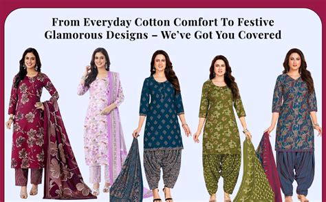 Buy Miraan Unstitched Printed Cotton Salwar Suit Dress Material For ...
