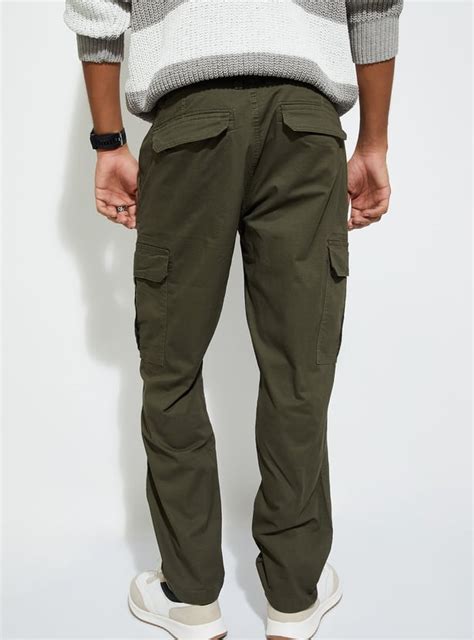 Buy URB_N Men Relaxed Fit Solid Cargos Online at just Rs. 1299.0 ...