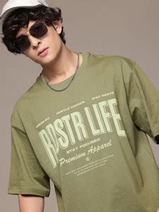 Roadster Printed Men Round Neck Green T-Shirt - Buy Roadster Printed ...