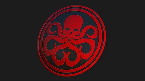 The Shield Hydra Captain America - Hail Hydra 3D Model by blackstar90