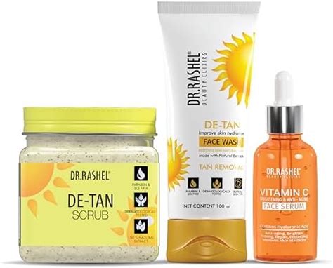 DR.RASHEL DeTan Scrub 380 ml | Charcoal & Walnut | Removes Tan ...