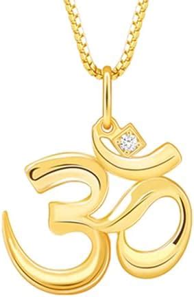 GIVA 925 Silver Golden Classic Om Pendant With Box Chain For Him ...