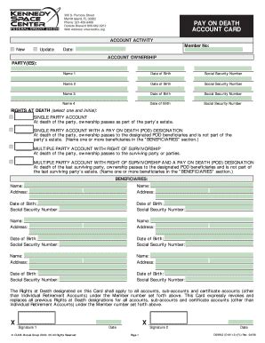 Payable On Death Form - Fill and Sign Printable Template Online