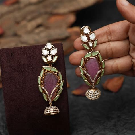 Kandan Polki Designer Earrings @ ₹1,450 | Free Delivery