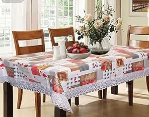 Buy Kuber Industries Checks Print 6 Seater Table Cloth|PVC Dining Table ...