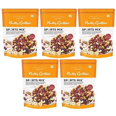 Nutty Gritties Sports Mixed Nuts and Dry Fruit - Roasted Almonds ...