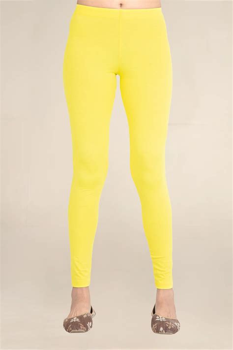 Women Pop Yellow Breathable Long Length Legging – One Sky
