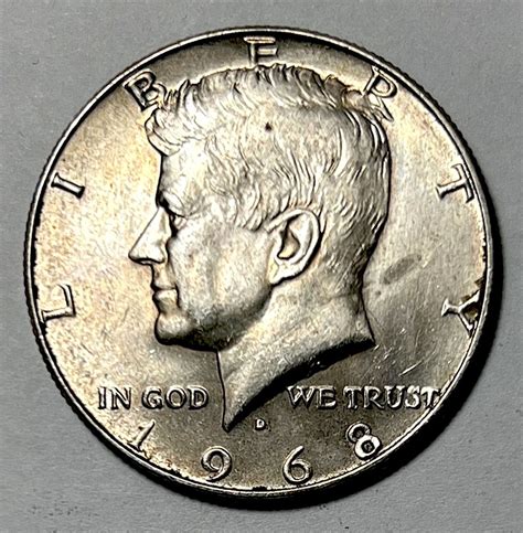 1968 D Kennedy Half Dollars 40% Silver Composition 21132 - For Sale ...