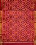 Stunning Red Handloom Patola Silk Dupatta - Single Ikat Design