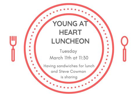 Young at Heart- Senior Adult Luncheon, 1016 N Pearl St, Paola, KS 66071 ...