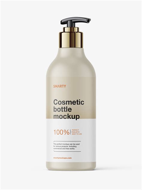 Matt pump dispenser bottle mockup - Mockups Design