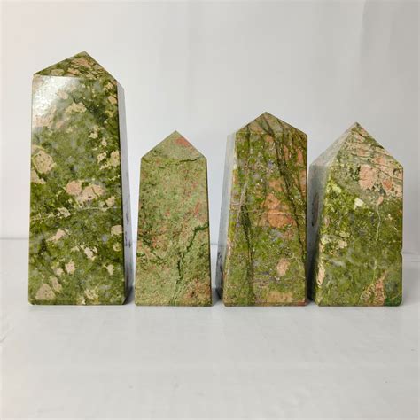 Unakite Obelisk/Tower – Heart Chakra Stone for Emotional Release ...