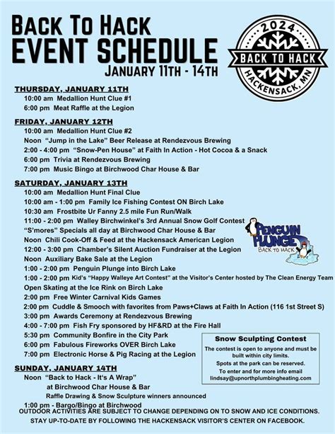 Back to Hack 2024, Birch Lake: Hackensack, MN, January 11 to January 14 ...
