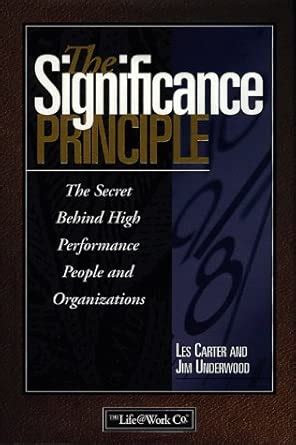 Buy The Significance Principle: The Secret behind High Performance ...