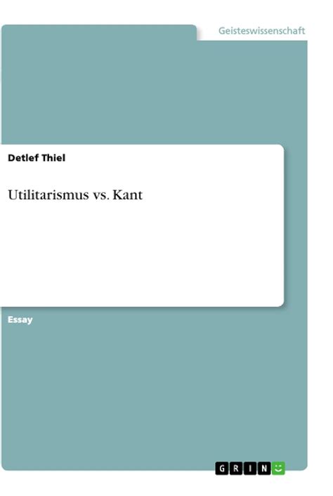 Buy Utilitarismus vs. Kant Book Online at Low Prices in India ...