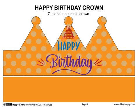 Happy Birthday Crown | Free Printable Papercraft Templates