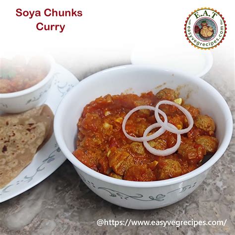 Soya Chunks Curry Recipe | How to make Soya Chunks Curry | (side dish ...