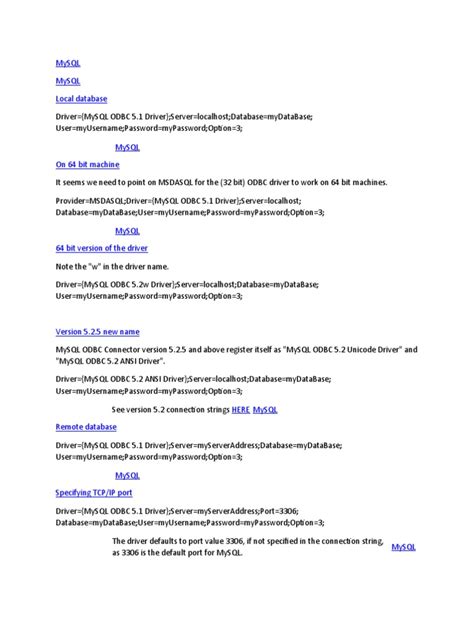 Image result for MySQL SQL Server Connection String