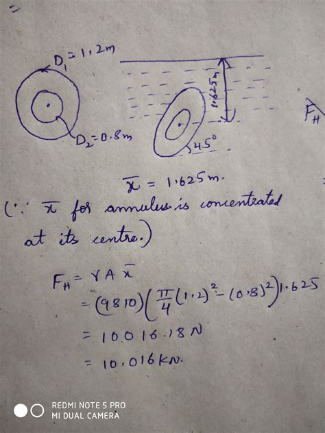A circular annular plate bounded by two concentric circles of diameter ...
