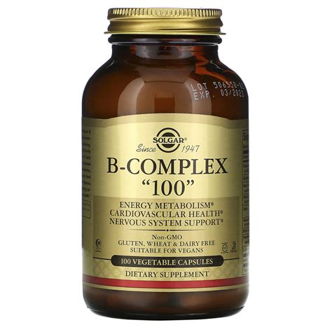 Solgar, B-Complex "100", 100 Vegetable Capsules - iHerb
