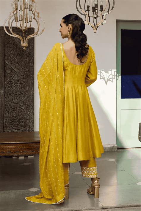 Meesa - Yellow Anarkali Set - Elahe