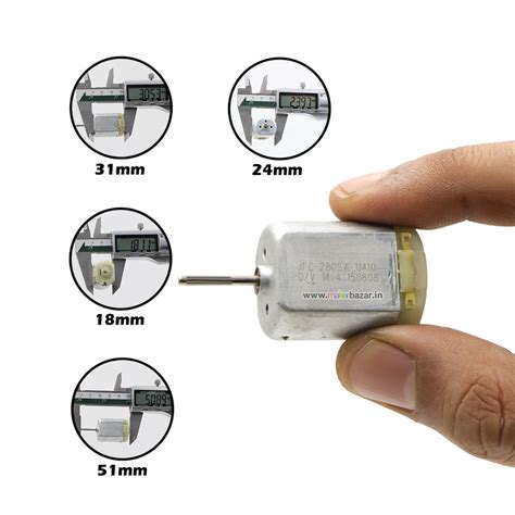 Big DC Toy Motor - Single Shaft Flat 280 Motor (24 x 18mm)