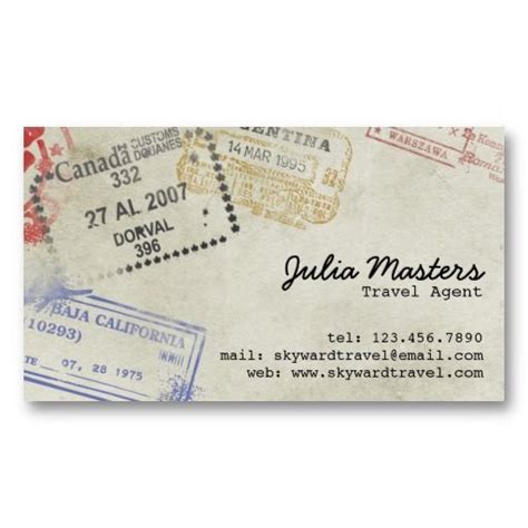 Travel Agent Business Cards 的图像结果