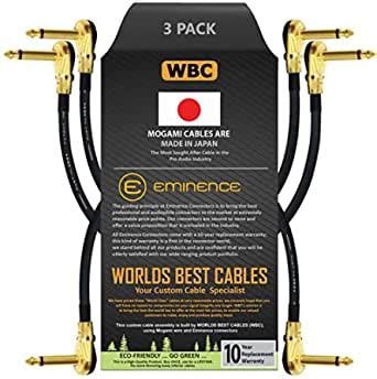 WORLDS BEST CABLES 3 Units - 7 Inch - Pedal, Effects, Patch, instrument ...