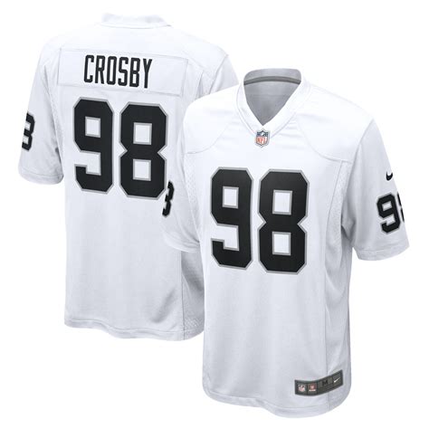 Maxx Crosby Las Vegas Raiders Jersey – White – IVKsport – Baseball Jerseys