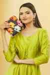 Buy Multi Color Lotus Print Clutch by Nazaakat By Samara Singh Online ...