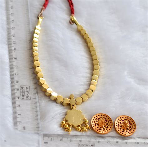 Gold tone semi precious kemp necklace set dj-46394 – dreamjwell