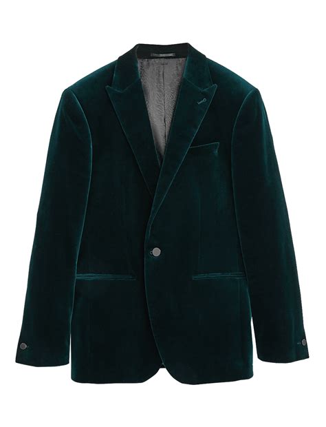 Buy Regular Fit Cotton Velvet Blazer at Marks & Spencer