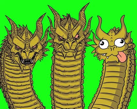 King Ghidorah's best moments as the 3 headed dragon meme