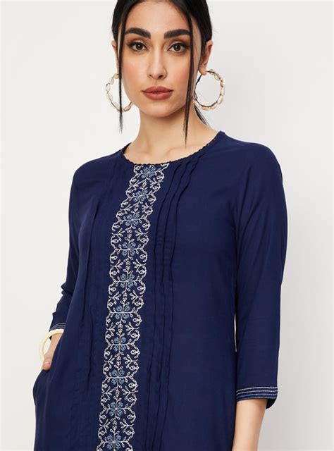 Buy Women Embroidered Kurta with Pockets Online at just Rs. 599.0 ...