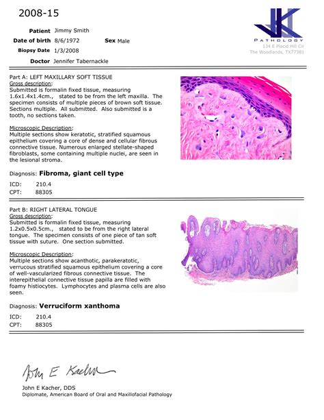JKJ Pathology - Reports