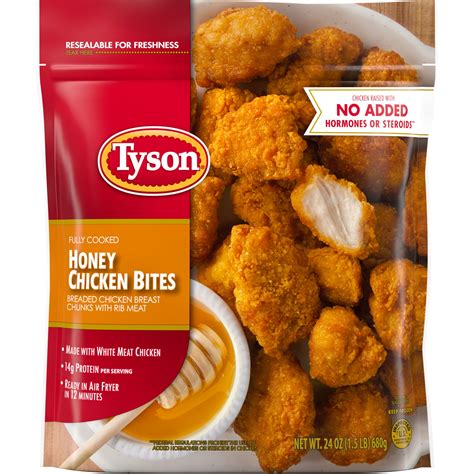 Tyson Honey Chicken Nugget Bites, 24 oz (Frozen, Fully Cooked ...