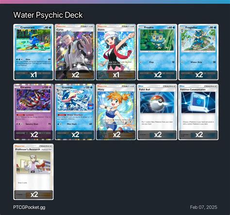 Water Psychic Deck - Pokémon TCG Pocket