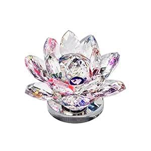 Shubhanjali Feng Shui Crystal Lotus Flower Vastu Transparent Rotating ...