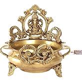 Buy Two Moustaches 10.5 Inches Ethnic Design Brass Urli Traditional ...