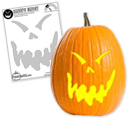 Ghost Face Pumpkin Stencil