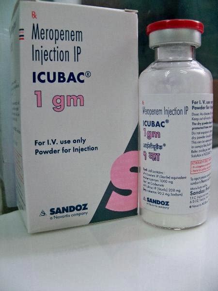ICUBAC 1 – 1GM INJ (MEROPENEM 1GM INJ) – INDMED