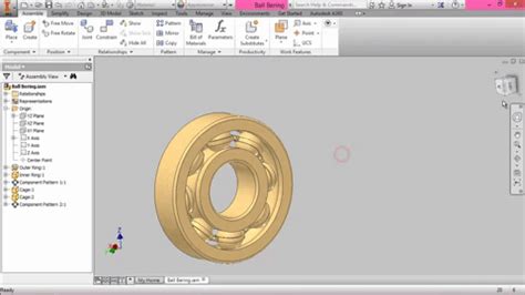 Image result for Autodesk Inventor 2020 Ball Bearing Tutorial